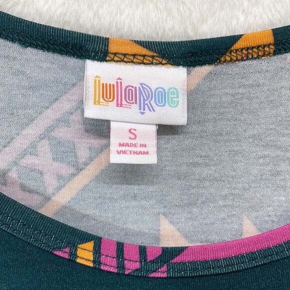 LuLaRoe Irma NWT SS Small Beautiful Pink Orange Black Oversized Tunic Top - Picture 5 of 16